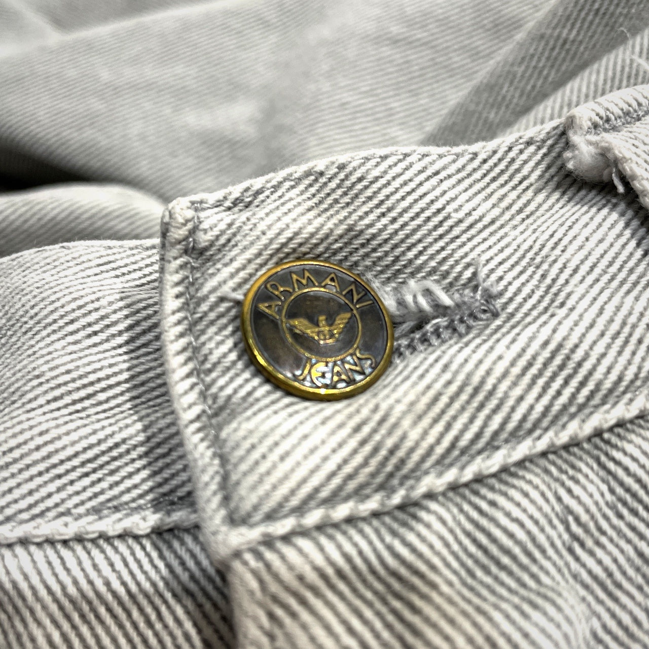 ARMANI JEANS グレーデニムワイドテーパードパンツ ジーンズ ボトムス Archive 90s アルマーニ ジーンズ メンズ