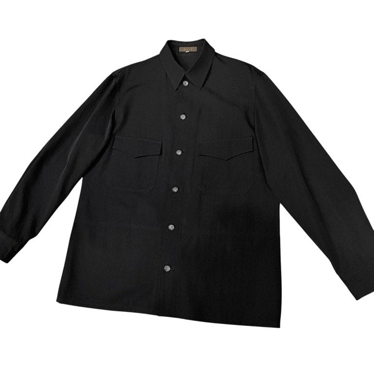 Y's for men ウールギャバジンチンストラップダブルポケットシャツ ブラウス Archive トップス Yohji Yamamoto Pour Homme ヨウジヤマモトプールオム ワイズフォーメン メンズ