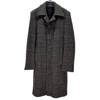 RAF SIMONS 97AW SCHOOL PUNK ウールチェックフライフロントチェスターフィールドコート Archive 90s 希少 スクールパンク期 比翼 ラフシモンズ メンズ