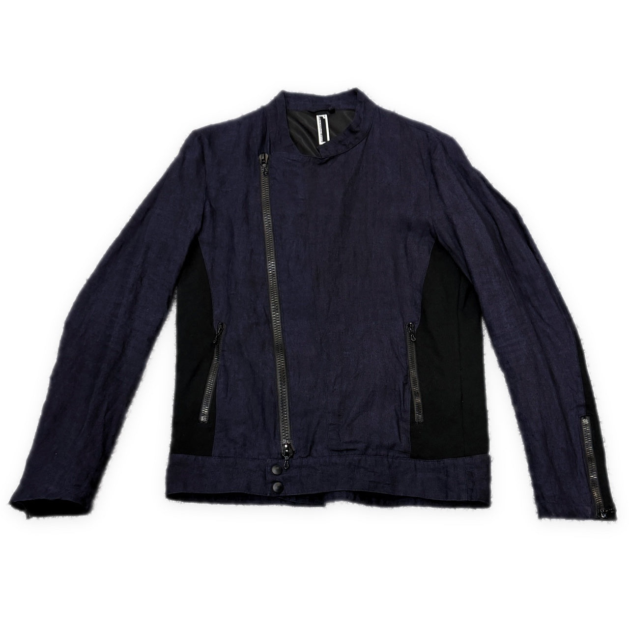 [r] LA PROVOCAZIONE ETERNA 16SS COMBI RIDERS JACKET リネンジャージー切り替えライダースジャケット ブルゾン コート アウター RIP VAN WINKLE リップヴァンウィンクル メンズ