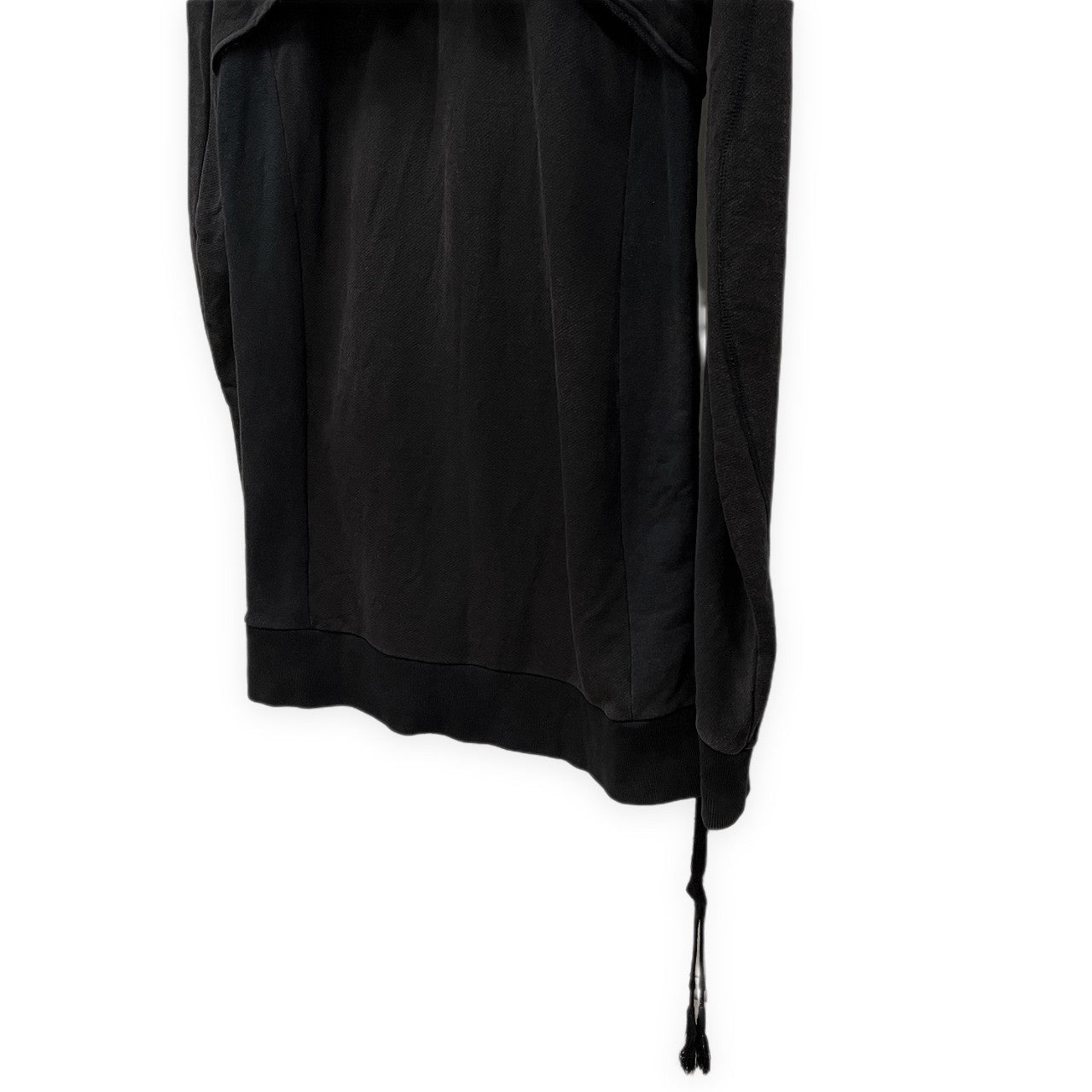 N/07 バックカットオフレイヤードサムホールリブスウェットロングパーカー フーディ 指貫 トップス アウター エヌゼロナナ メンズ