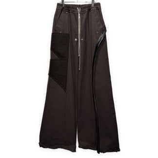 Rick Owens 24AW WIDE BELA PANTS ラバー装飾パッチワークポケットカットオフワイドベラパンツ ワイド フレア ボトムス RR02D6307-CTWWTY リックオウエンス メンズ