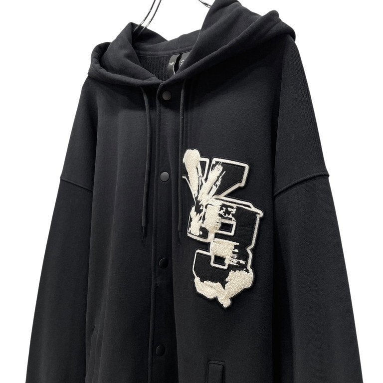 Y-3 23AW GFX FT HOODIE レタードボタンアップスウェットパーカー フーディー フード ワッペン IQ2135 定価50,600円 ジャケット ブルゾン Yohji Yamamoto adidas ワイスリー ヨウジヤマモト アディダス メンズ レディース