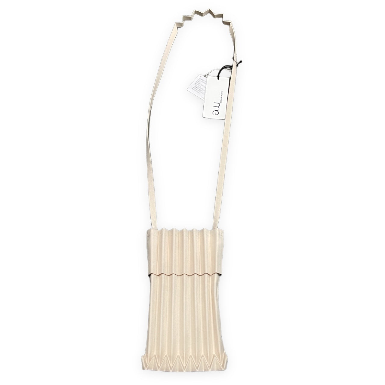 me ISSEY MIYAKE TRUNK PLEATS BAG 12 OFF WHITE プリーツ加工ショルダーバッグ 鞄 カバン 未使用タグ付き ミー イッセイミヤケ レディース メンズ ユニセックス