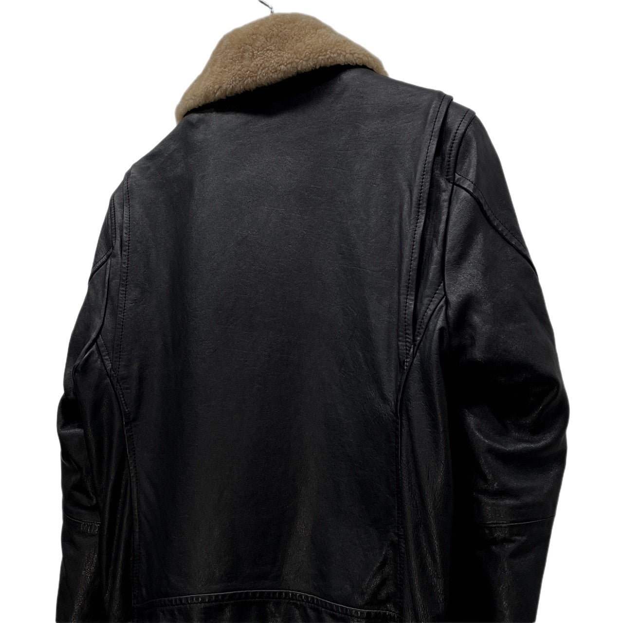 Yohji Yamamoto Pour Homme 10AW 襟ボアホースレザージャケット ライダース ririジップ ファー ブルゾン コート アウター Archive THE MEN 4.1 2010 TOKYO ヨウジヤマモトプールオム メンズ