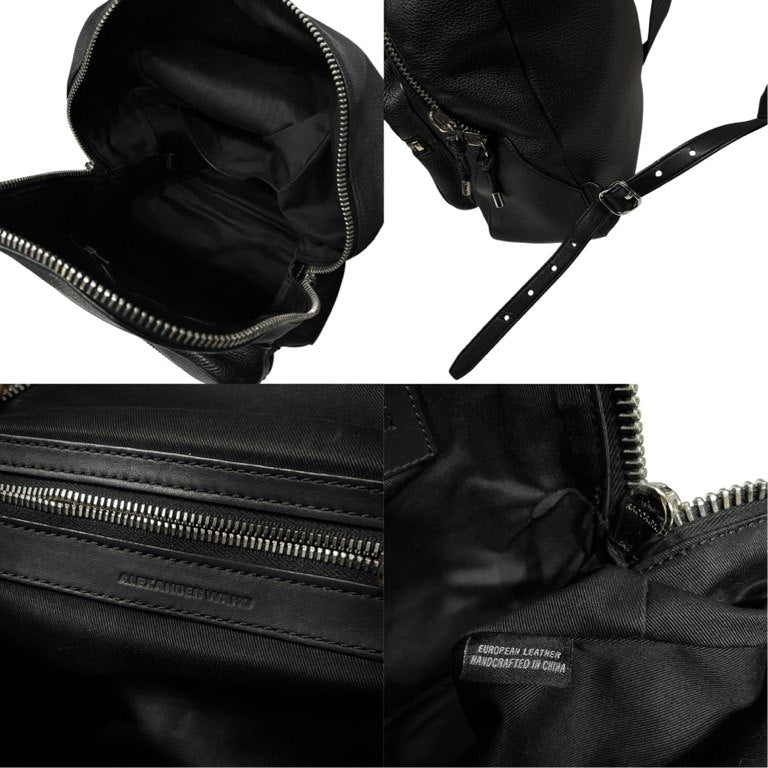 ALEXANDER WANG ヨーロピアンレザージップデザインオールレザーバックパック リュックサック バッグ 鞄 カバン アレキサンダーワン メンズ レディース ユニセックス