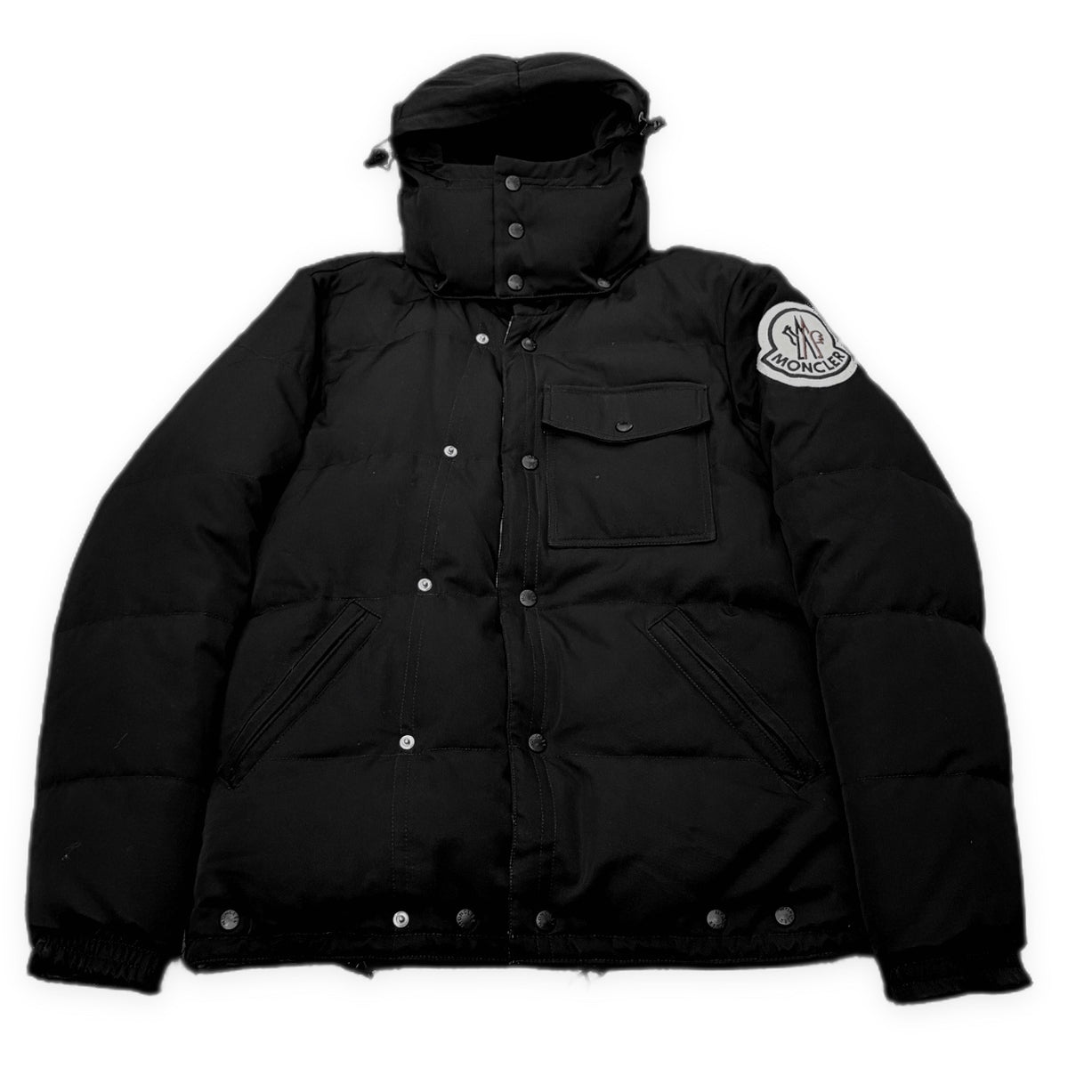 JUNYA WATANABE COMME des GARCONS MAN × MONCLER 06AW ウールギャバジン迷彩裏地ダウンジャケット ブルゾン コート アウター Archive カモフラージュ ジュンヤワタナベ コムデギャルソン マン モンクレール メンズ