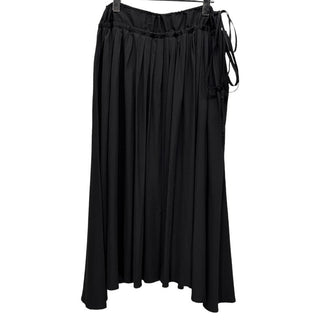 Yohji Yamamoto +NOIR ウエストダブルドローストリングシャーリングシルクオーバースカート 巻き ラップ ボトムス ヨウジヤマモト プリュスノアール レディース