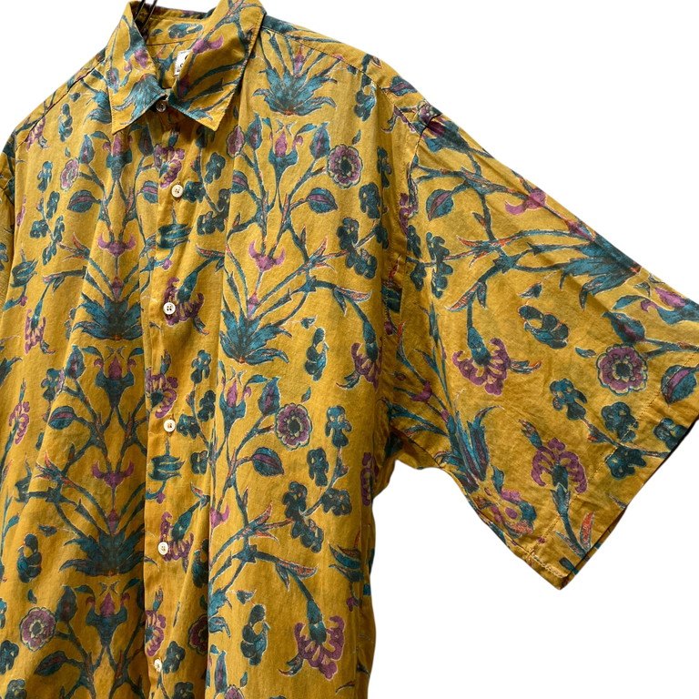 C.P. COMPANY コットンガーゼフローラルプリントシャツ 総柄 花 フラワー 半袖 Archive 80s ブラウス トップス Massimo Osti マッシモオスティ シーピーカンパニー メンズ