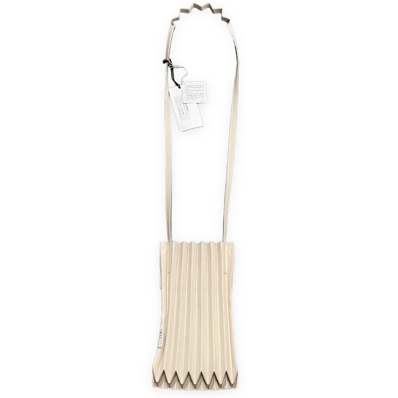 me ISSEY MIYAKE TRUNK PLEATS BAG 12 OFF WHITE プリーツ加工ショルダーバッグ 鞄 カバン 未使用タグ付き ミー イッセイミヤケ レディース メンズ ユニセックス