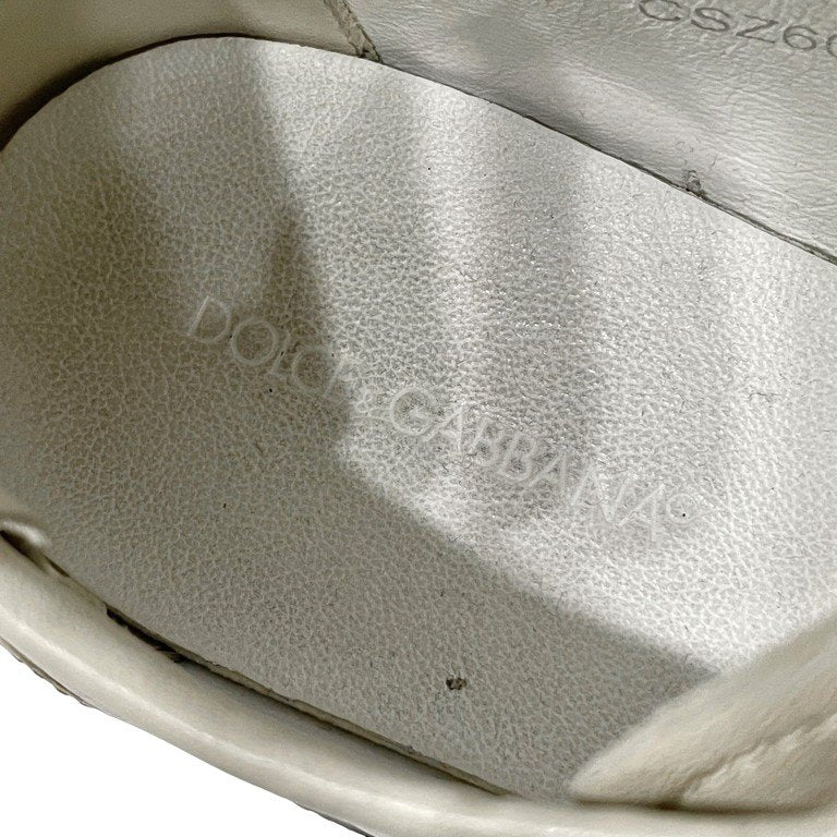 DOLCE&GABBANA スエードカーフレザー切替エナメルラインデザインレースアップベルクロローカットスニーカー シューズ 靴 クツ ベルト D&G 8 27cm ドルチェアンドガッバーナ メンズ