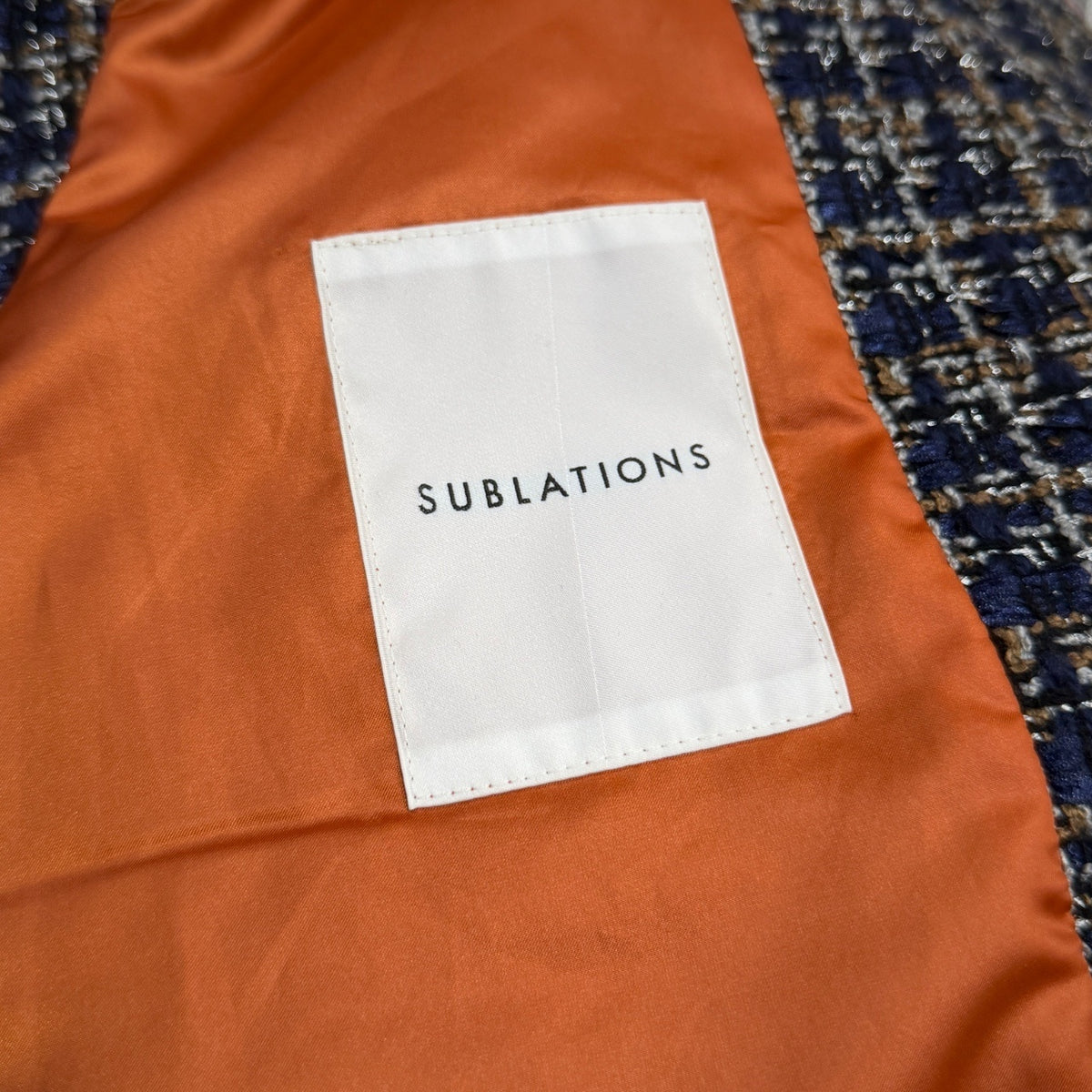 SUBLATIONS GLITTERY TWEED HELI-CREW VEST .07 銀糸混紡ツイードバックリボンベスト トップス アウター ジャケット S071306 サブレーションズ メンズ
