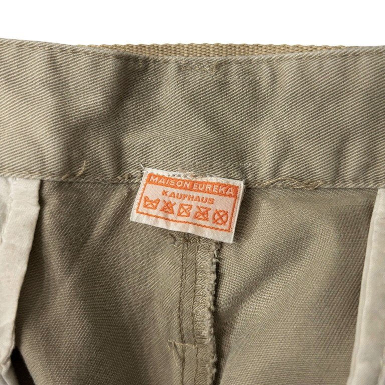 MAISON EUREKA VINTAGE REWORK CHINOS ヴィンテージチノ再構築ベルテッドラップワイドパンツ リメイク ボトムス ベルト メゾンエウレカ メンズ レディース ユニセックス