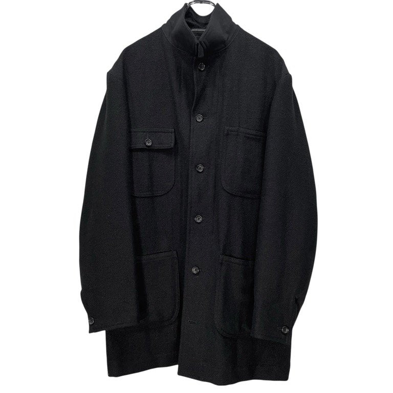 Y's for men リネンウールツイード切替ハーフコート ジャケット ブルゾン アウター Archive Yohji Yamamoto Pour Homme ヨウジヤマモトプールオム ワイズフォーメン メンズ