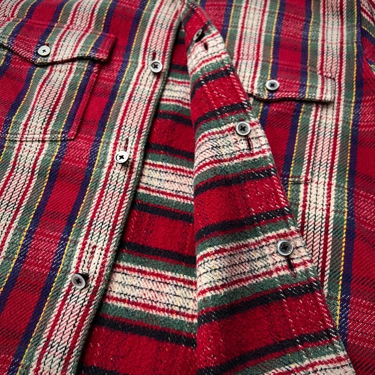 Nigel Cabourn コットンヘビーフランネルダブルボタンチェックシャツ ブラウス トップス ナイジェルケーボン メンズ