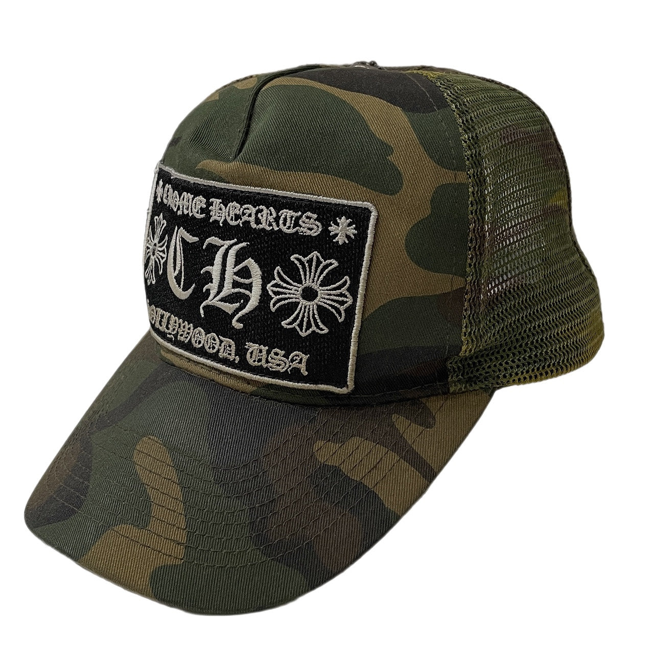 CHROME HEARTS CH PATCH TRUCKER CAP クロスボールカモフラージュメッシュトラッカーキャップ 帽子 迷彩 パッチ クロムハーツ メンズ レディース ユニセックス
