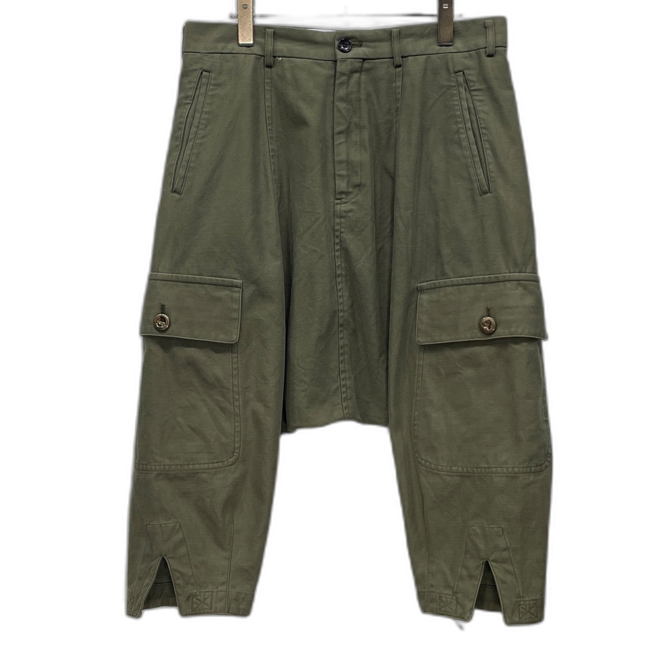 COMME des GARCONS HOMME PLUS 15SS メタルボタンサルエルクロップドカーゴパンツ ボトムス ミリタリー アーミー Archive ソルジャーオブピース soldier of peace 反戦 コムデギャルソンオムプリュス メンズ