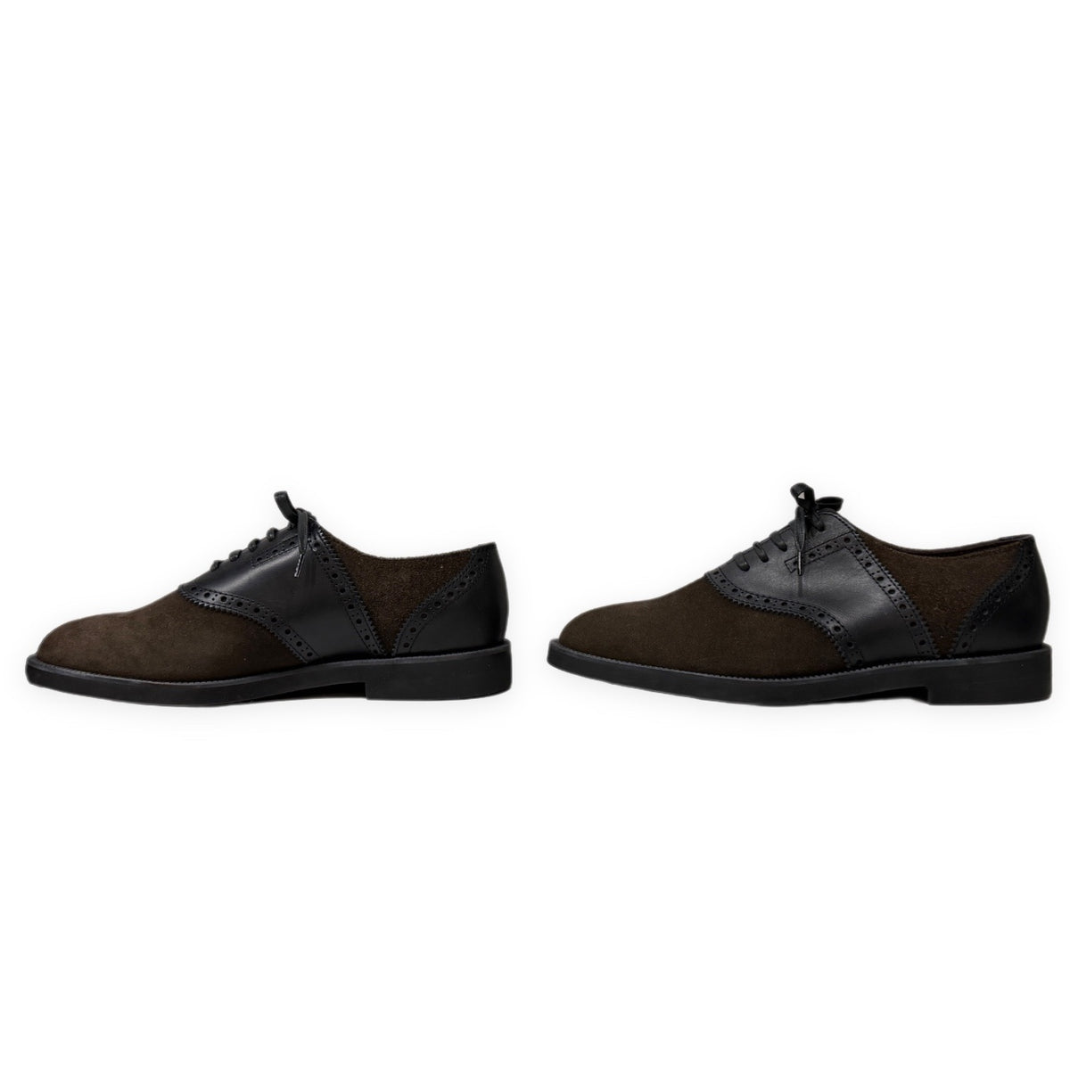 COMME des GARCONS HOMME PLUS レザー切り替えブローグシューズ ブーツ 短靴 クツ Archive 80s 90s スエード チップ メダリオン 26.5cm コムデギャルソンオムプリュス メンズ