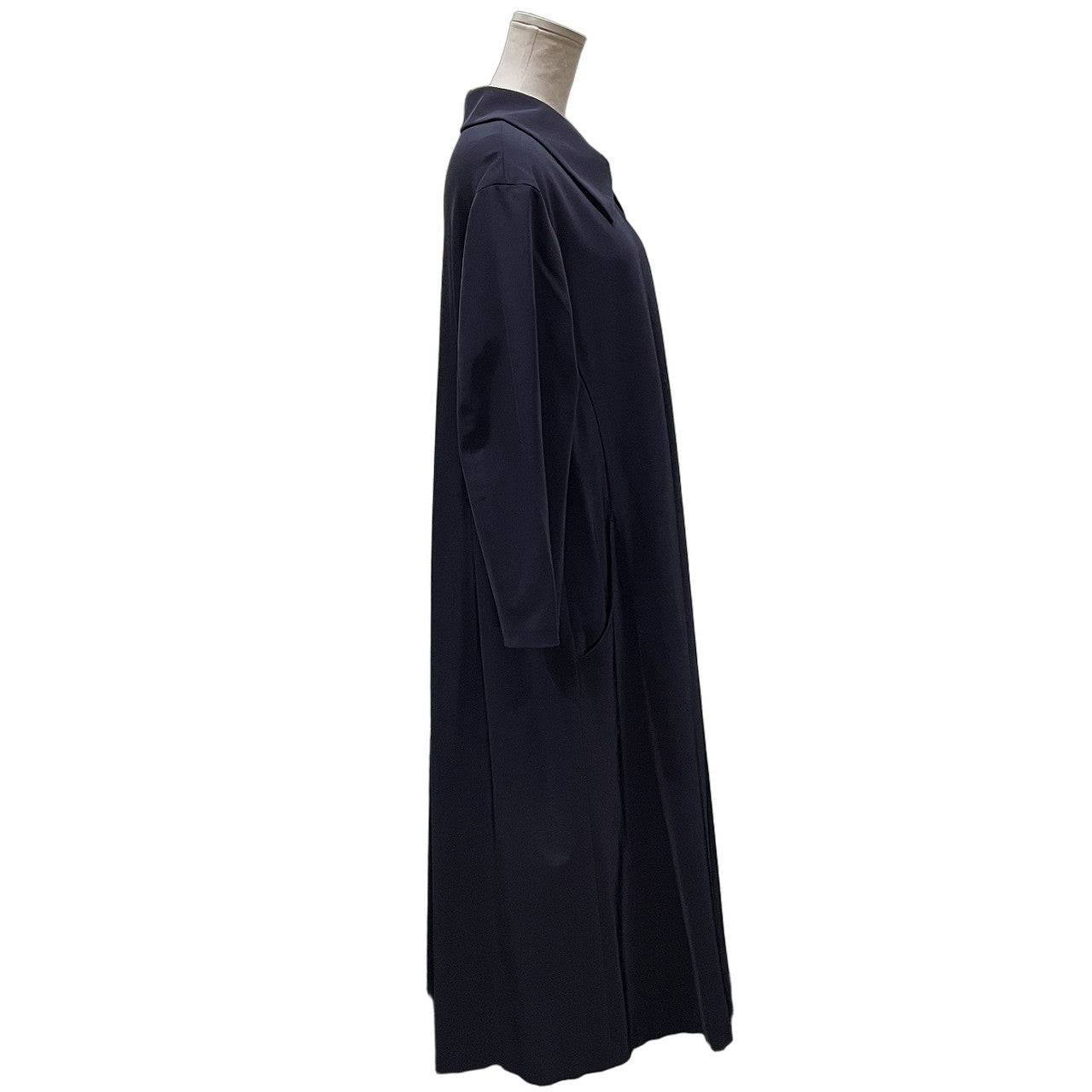 Yohji Yamamoto Femme 92SS ストレッチナイロンボタンレスロングコート Archive 90s ジャケット ブルゾン アウター ヨウジヤマモトファム レディース