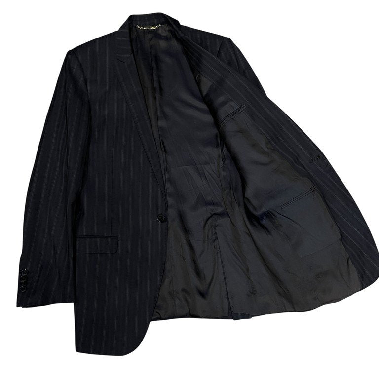 DOLCE&GABBANA 06SS ウールストライプピークドラペル1Bテーラードジャケット ブレザー アウター D&G ドルチェアンドガッバーナ メンズ