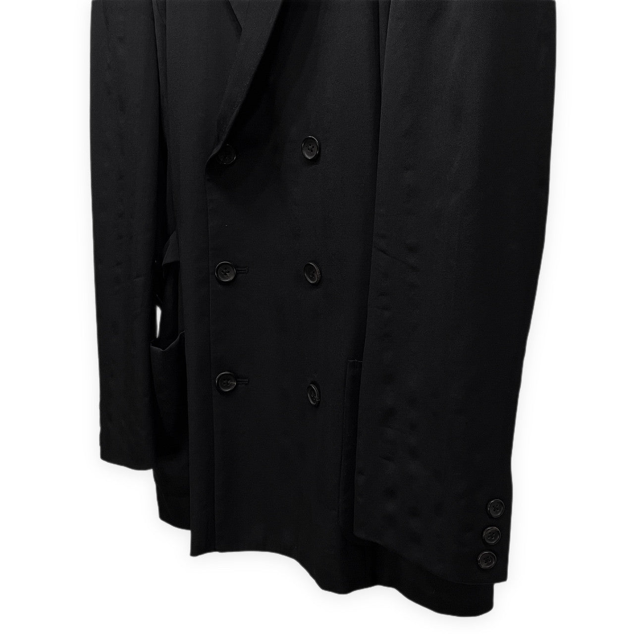 Yohji Yamamoto Pour Homme 93AW ウールギャバジンアクションプリーツサイドベルトテーラードジャケット アジャスター Archive 90s ブルゾン コート アウター ヨウジヤマモトプールオム メンズ