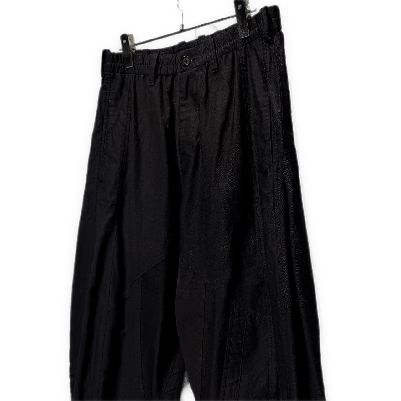 Yohji Yamamoto Pour Homme コットンツイル縦接ぎ裾開きサルエルパンツ ボトムス 定価63,800円 ヨウジヤマモトプールオム メンズ