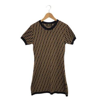 FENDI FENDI ズッカ柄ニットワンピース