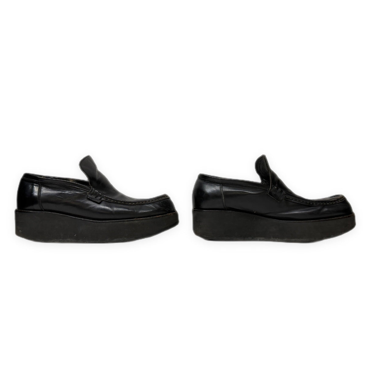 Y's ガラスレザープラットフォームローファー シューズ 厚底 ブーツ Yohji Yamamoto Femme ヨウジヤマモトファム ワイズ レディース