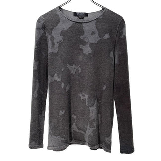 BLACK COMME des GARCONS 18AW ウールアクリル製品染めカモフラージュニットセーター 迷彩柄 総柄 トップス ブラック コムデギャルソン メンズ レディース ユニセックス