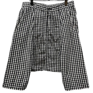 BLACK COMME des GARCONS ギンガムチェックサルエルハーフパンツ ショーツ ショート ボトムス ブラック コムデギャルソン メンズ レディース ユニセックス