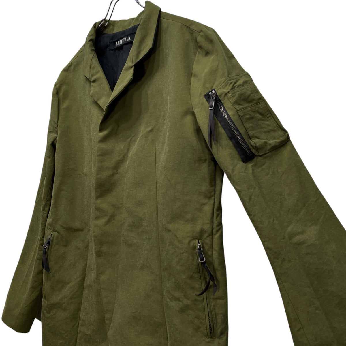 LEMURIA CLASSIC BOMBER COAT SALT SHRINKAGE GRUNGE CLOTH 塩縮加工クラシックボンバーコート ロングジャケット ブルゾン アウター レムリア メンズ