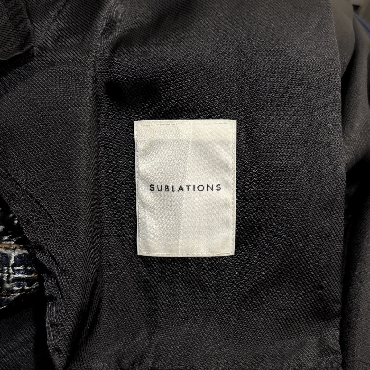 SUBLATIONS GLITTERY TWEED FLARE EASY TROUSERS 銀糸混紡ツイードフレアイージーパンツ ボトムス S071407 サブレーション メンズ