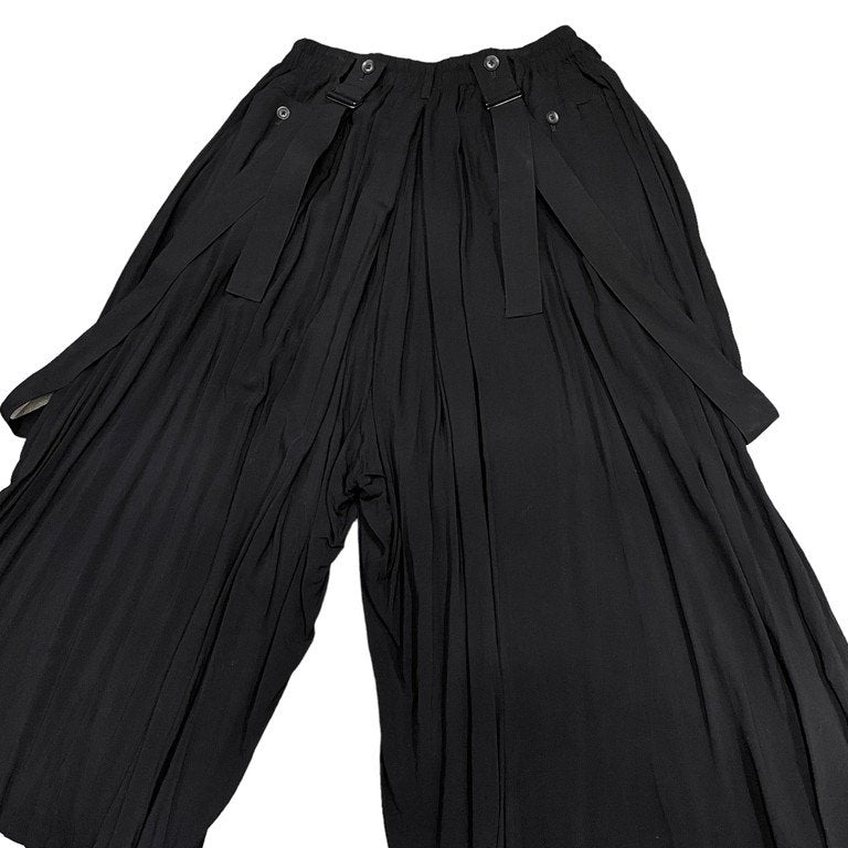 Yohji Yamamoto Pour Homme 20SS Rayon Spun Lawn Twisted Crotch Pants 股ねじれパンツ ライトウェイトレーヨンローンサスペンダーフレアワイドパンツ 定価81,400円