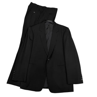 Yohji Yamamoto COSTUME D'HOMME ウールギャバジンセットアップスーツ 1Bテーラードジャケット ノータックワイドテーパードパンツ スラックス トラウザーズ ヨウジヤマモト コスチュームドオム メンズ