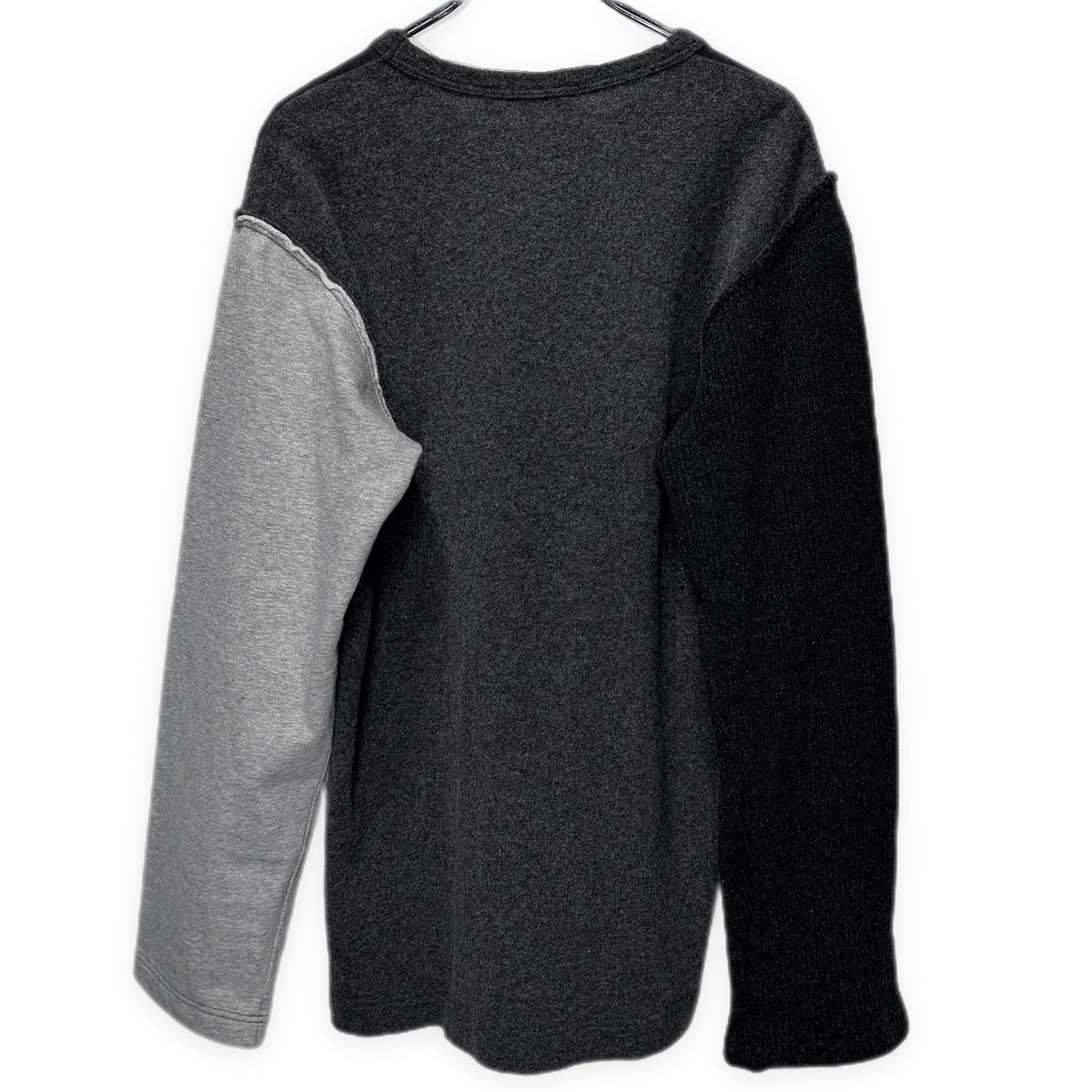 COMME des GARCONS SHIRT 02AW ウール切り替えクレイジーパターンクルーネックニットセーター トップス スウェット Archive 00s コムデギャルソンシャツ メンズ