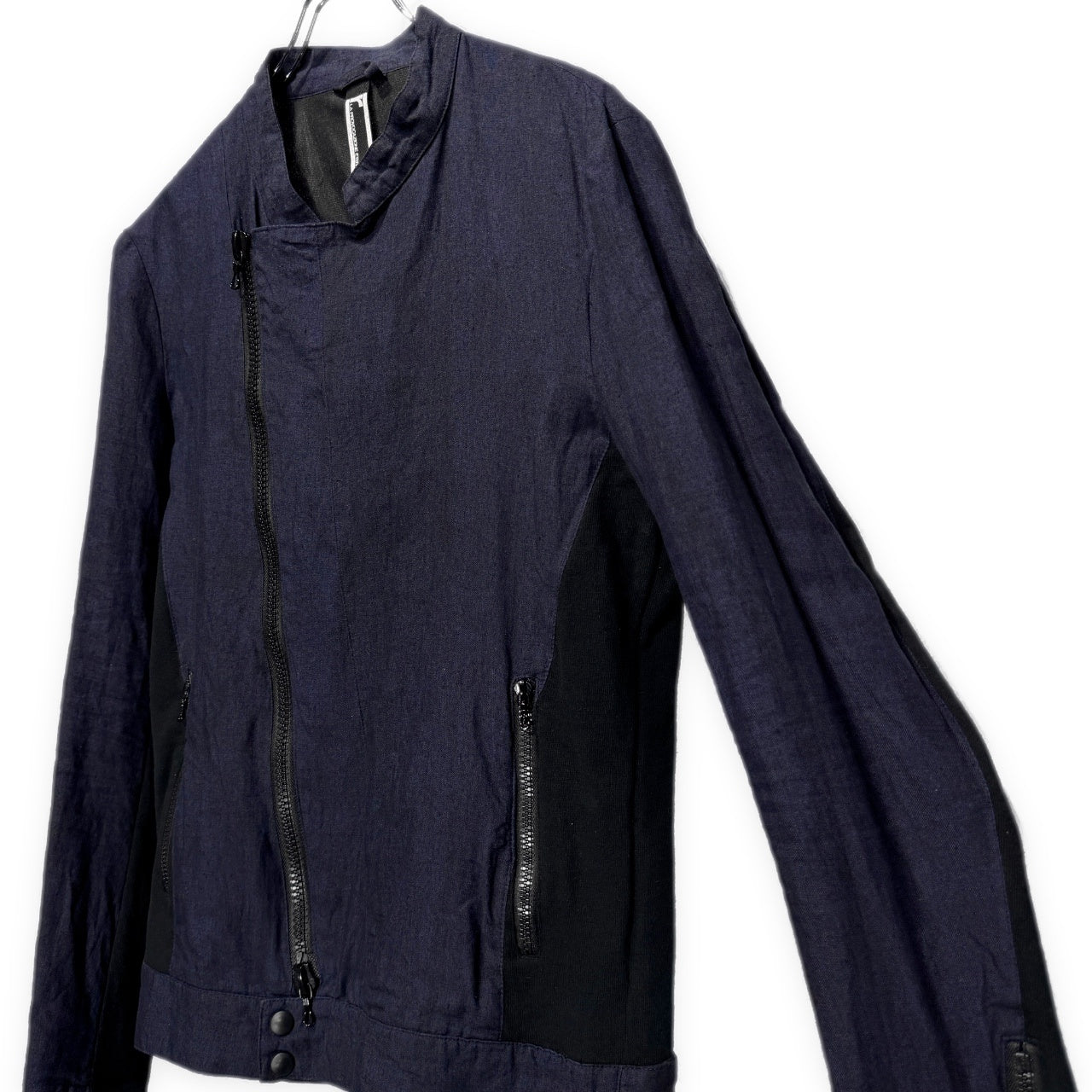 [r] LA PROVOCAZIONE ETERNA 16SS COMBI RIDERS JACKET リネンジャージー切り替えライダースジャケット ブルゾン コート アウター RIP VAN WINKLE リップヴァンウィンクル メンズ