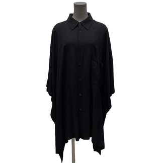 Y's 21SS BROADCLOTH TA-PONCHO BLOUSE レーヨンブロードクロススクエアカットサイドボタンポンチョブラウス シャツ トップス マント Yohji Yamamoto Femme ワイズ ヨウジヤマモト レディース