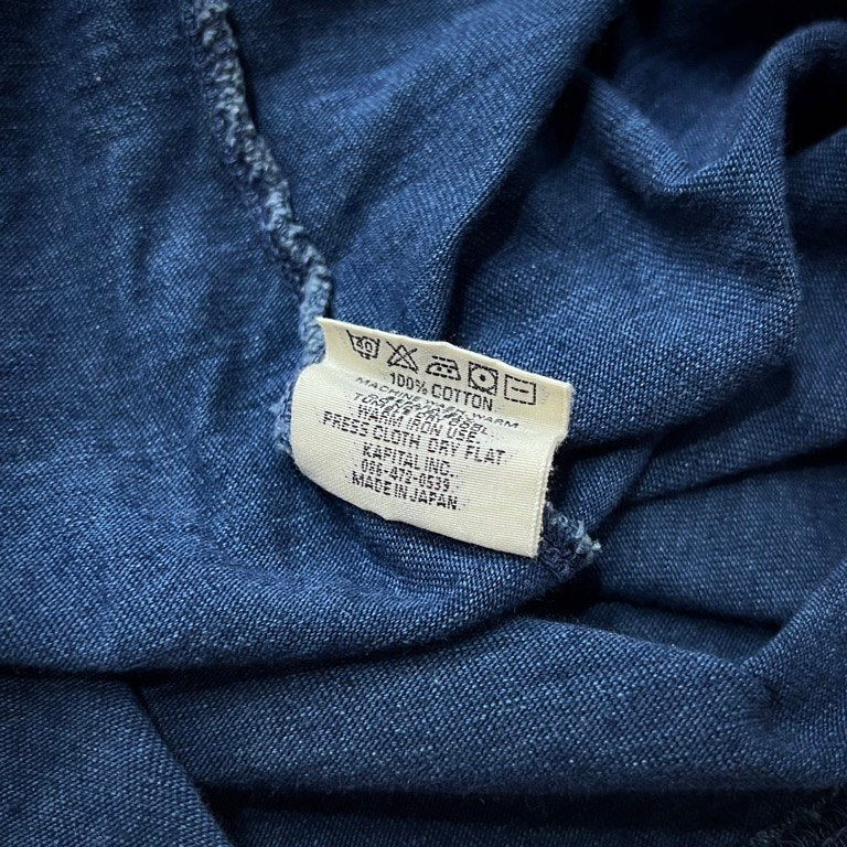 KAPITAL プリントパッチワーク7分丈Tシャツ カットソー Tee T-shirt トップス キャピタル メンズ レディース ユニセックス