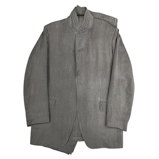 Yohji Yamamoto Pour Homme 95SS ウォッシュドウールギャバジン刺し子セットアップ ズートスーツ Archive 90s テーラードジャケット パンツ スラックス トラウザーズ ヨウジヤマモトプールオム メンズ