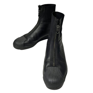 Yohji Yamamoto x adidas YY 80’s LOGO SUPERSTAR オールド丸文字ロゴ刺繍ソフトレザーフロントジップハイカットスニーカー シューズ 靴 クツ ブーツ 定価62,640円 ヨウジヤマモト アディダス メンズ