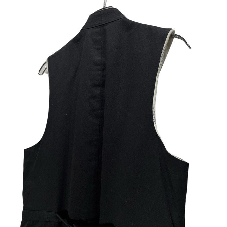 Yohji Yamamoto Pour Homme 24AW ARMY GABARDINE STAND 8BS VEST アーミーギャバジンスタンドカラー8ボタンベスト ジレ アウター トップス 定価85,800円 ヨウジヤマモトプールオム メンズ