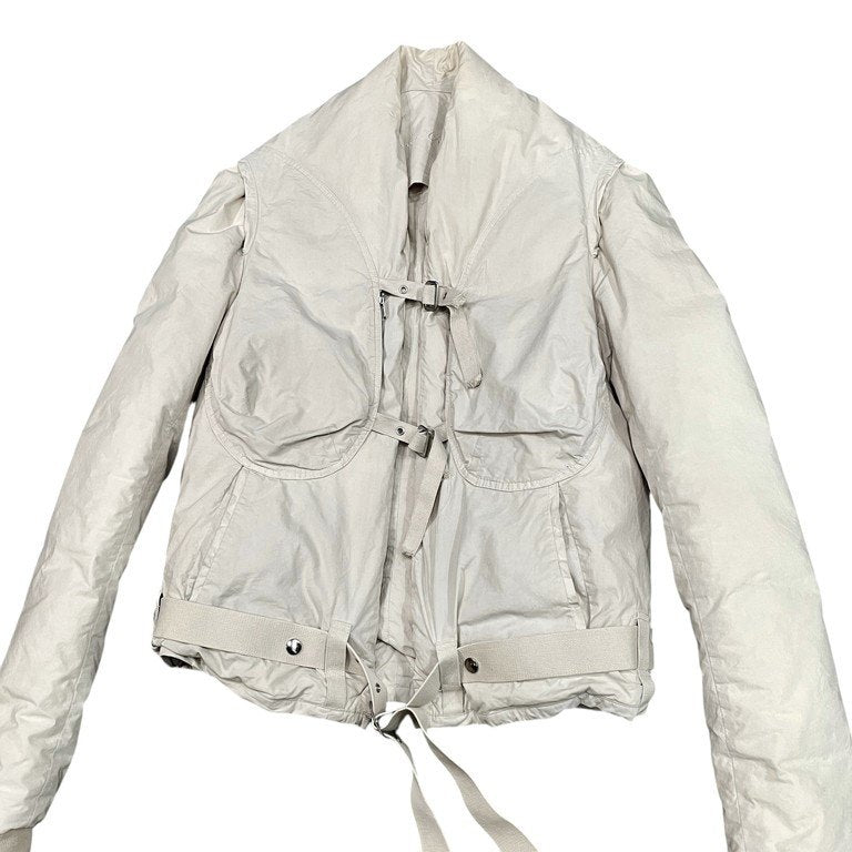 Rick Owens 05AW MOOG COTTON BONDAGE PUFFER DOWN BOMBER JACKET コットンブロードボンテージダウンボンバージャケット Archive 00s 中綿 ブルゾン コート アウター リックオウエンス メンズ