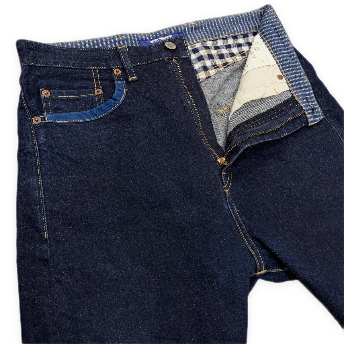 JUNYA WATANABE COMME des GARCONS MAN 15SS インディゴデニムシンチバッククロップドデニムパンツ ジーンズ ボトムス Archive ジュンヤワタナベ コムデギャルソン マン メンズ