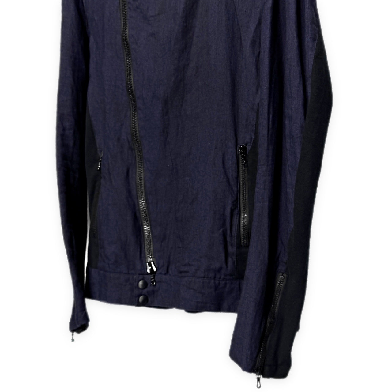 [r] LA PROVOCAZIONE ETERNA 16SS COMBI RIDERS JACKET リネンジャージー切り替えライダースジャケット ブルゾン コート アウター RIP VAN WINKLE リップヴァンウィンクル メンズ