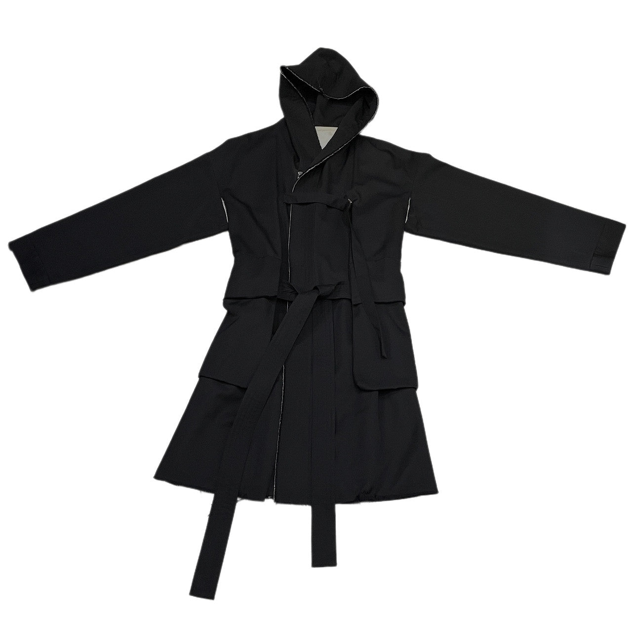 The Viridi-anne 18AW ウールギャバジンカットオフベルテッドロングコート ジャケット フード 定価94,600円 VI-2942-06 ザ ヴィリジアン メンズ