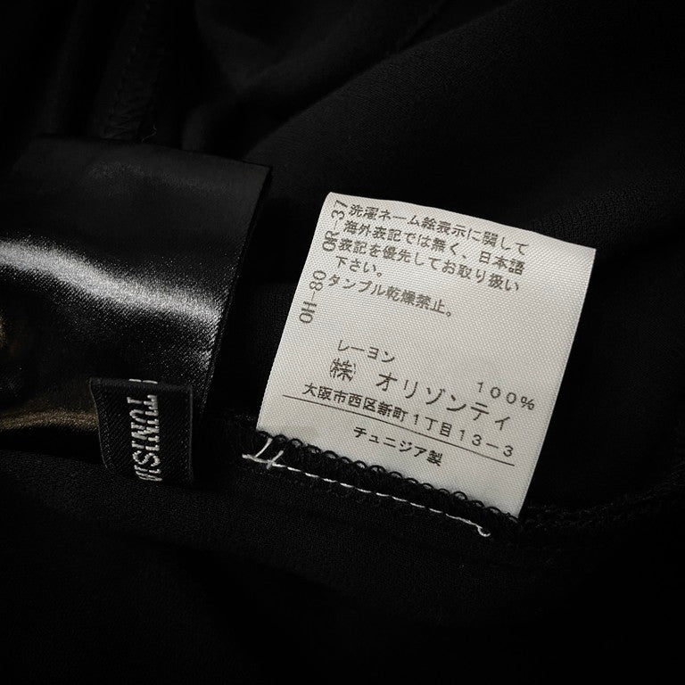 ANN DEMEULEMEESTER 00s レーヨンドローストリングロングベスト 本人期 Archive アーカイブ ノースリーブ アンドゥムルメステール レディース