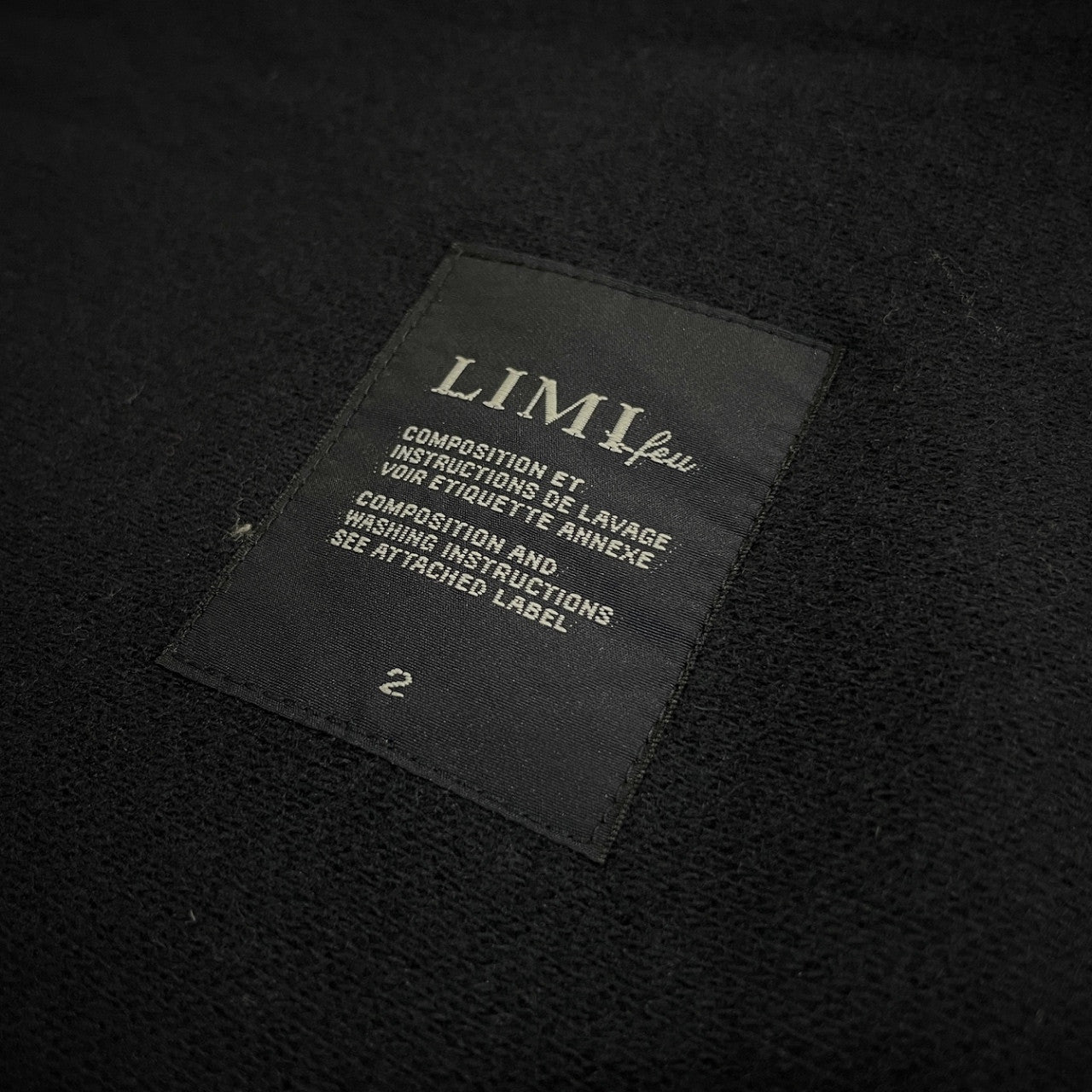 LIMI feu 20AW ウールスウェットサイドドレープオーバーサイズコート ニット ジャケット ブルゾン アウター Yohji Yamamoto リミフゥ ヨウジヤマモト レディース
