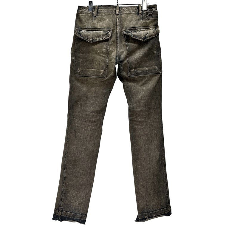 Rick Owens DRKSHDW AIRCUT JEANS DENIM PANTS エアカットジーンズ ダストコーティングジップデザインデニムパンツ Archive 00s 初期 レア 希少 OLMAR and MIRTA ダメージ加工 レイヤード リックオウエンス ダークシャドウ メンズ