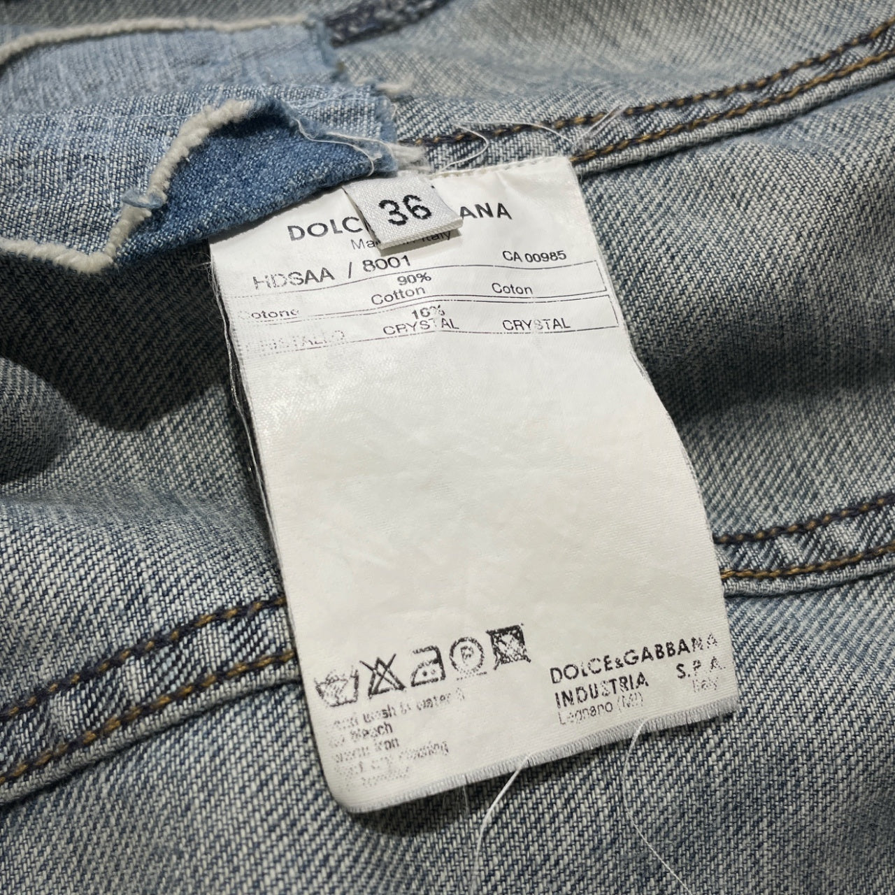 DOLCE＆GABBANA DOLCE＆GABBANA VINTAGE ラインストーンデニムジャケット