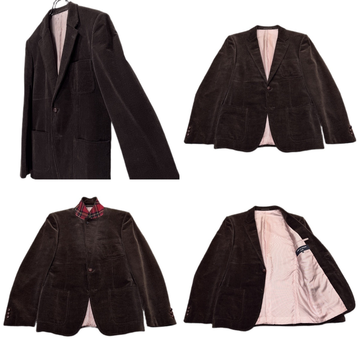 COMME des GARCONS HOMME 06AW 太畝コットンコーデュロイくるみボタンテーラードジャケット ブレザー ブルゾン コート アウター Archive コムデギャルソンオム メンズ
